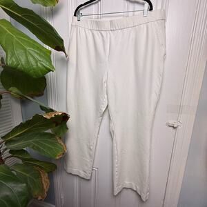 BEAUTIFUL by Lawrence Zarian Knit Pull-On Pants Ivory Womens 1X NWOT